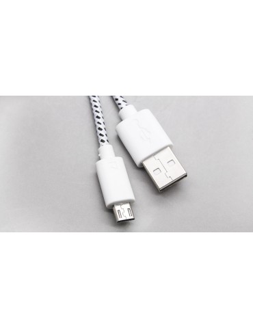 Micro-USB Male to USB Male Braided Data Sync / Charging Cable