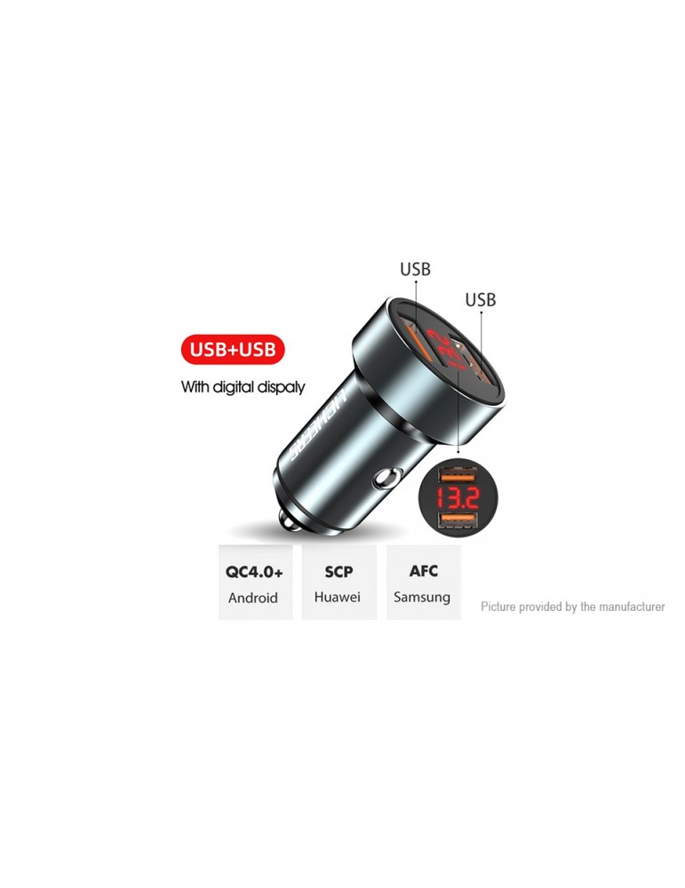 LICHEERS YC-C30 Dual USB Car Charger Power Adapter